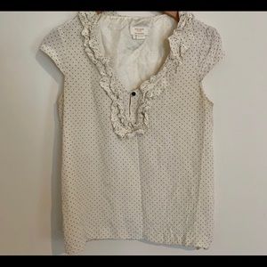 Kate Spade Ruffled Silk Blouse Size Small EUC
